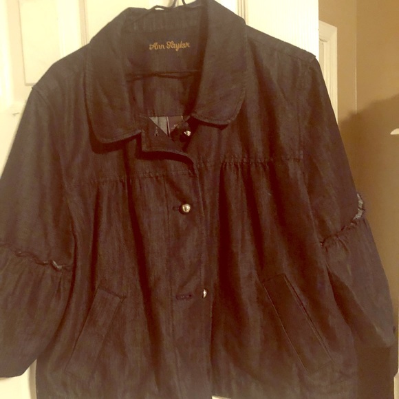 Ann Taylor denim jacket xl - Picture 1 of 3